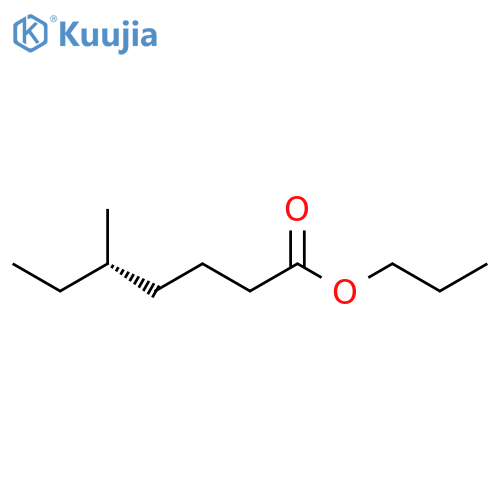 Heptanoic acid, 5-methyl-, propyl ester, (S)- structure