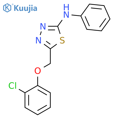 1,3,4-THIADIAZOL-2-AMINE, 5-[(2-CHLOROPHENOXY)METHYL]-N-PHENYL- structure