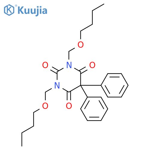 2,4,6(1H,3H,5H)-Pyrimidinetrione, 1,3-bis(butoxymethyl)-5,5-diphenyl- structure