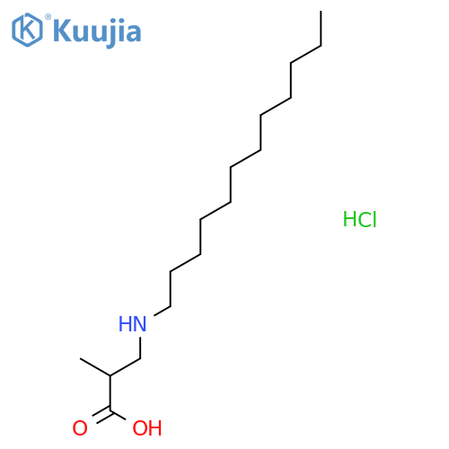 Propanoic acid, 3-(dodecylamino)-2-methyl-, hydrochloride structure