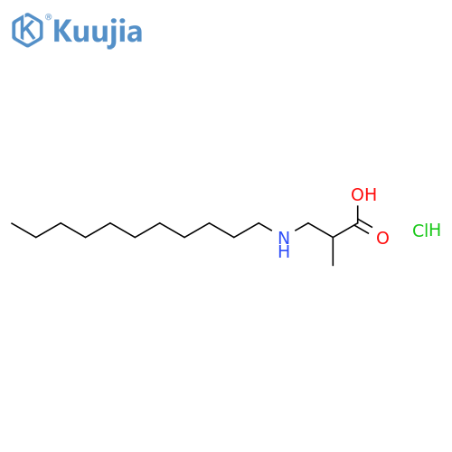 Propanoic acid, 2-methyl-3-(undecylamino)-, hydrochloride structure