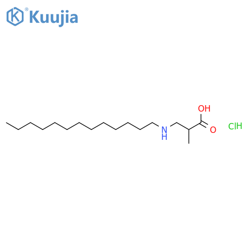 Propanoic acid, 2-methyl-3-(tridecylamino)-, hydrochloride structure