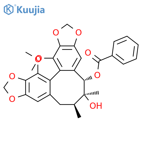 Cycloocta[1,2-f:3,4-f']bis[1,3]benzodioxole-5,6-diol,5,6,7,8-tetrahydro-13,14-dimethoxy-6,7-dimethyl-, 5-benzoate, (5S,6S,7S)- structure
