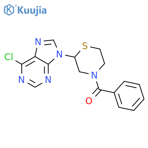 [2-(6-Chloro-9H-purin-9-yl)thiomorpholin-4-yl](phenyl)methanone structure