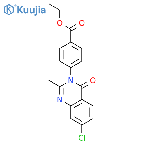 Benzoic acid,4-(7-chloro-2-methyl-4-oxo-3(4H)-quinazolinyl)-, ethyl ester structure