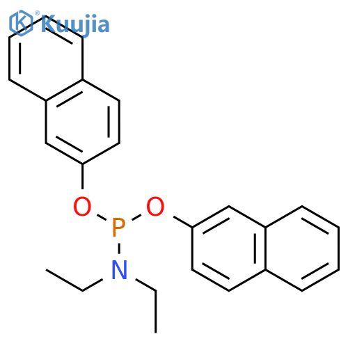 Phosphoramidous acid, diethyl-, di-2-naphthalenyl ester structure