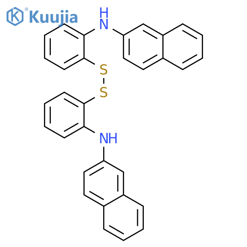 2-NAPHTHALENAMINE, N,N'-(DITHIODI-2,1-PHENYLENE)BIS- structure