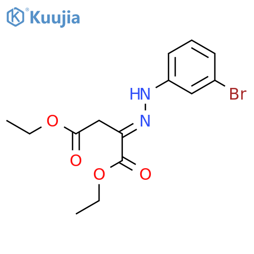 Butanedioic acid, [(3-bromophenyl)hydrazono]-, diethyl ester structure