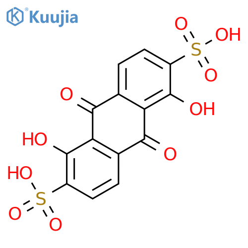 1,5-dihydroxy-9,10-dioxo-9,10-dihydroanthracene-2,6-disulfonic acid structure