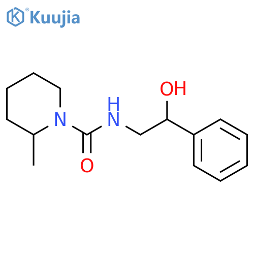 1-Piperidinecarboxamide, N-(2-hydroxy-2-phenylethyl)-2-methyl- structure