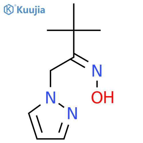 N-3,3-dimethyl-1-(1H-pyrazol-1-yl)butan-2-ylidenehydroxylamine structure