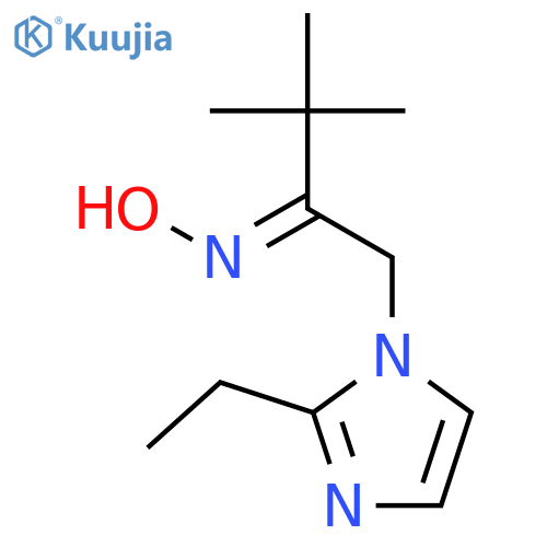 2-BUTANONE, 1-(2-ETHYL-1H-IMIDAZOL-1-YL)-3,3-DIMETHYL-, OXIME structure