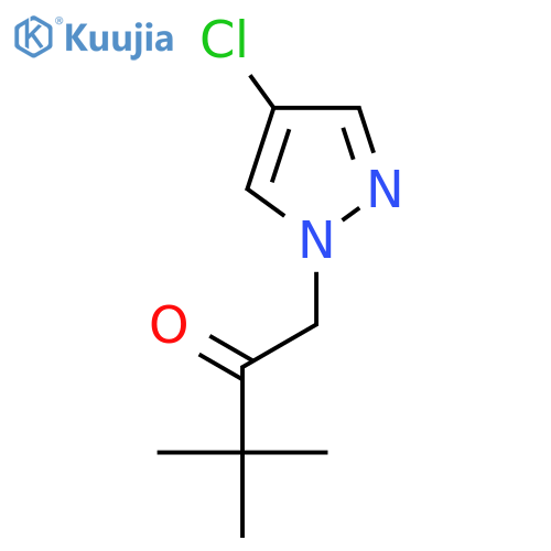 2-Butanone, 1-(4-chloro-1H-pyrazol-1-yl)-3,3-dimethyl- structure