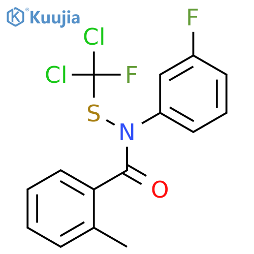 Benzamide, N-[(dichlorofluoromethyl)thio]-N-(3-fluorophenyl)-2-methyl- structure