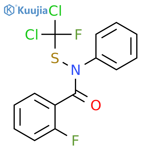 Benzamide, N-[(dichlorofluoromethyl)thio]-2-fluoro-N-phenyl- structure