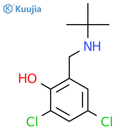 2-(tert-butylamino)methyl-4,6-dichlorophenol structure