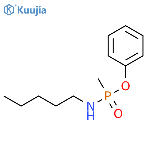 PHOSPHONAMIDIC ACID, P-METHYL-N-PENTYL-, PHENYL ESTER structure