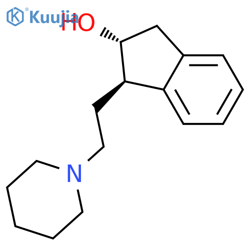 1H-Inden-2-ol, 2,3-dihydro-1-[2-(1-piperidinyl)ethyl]-, trans- structure