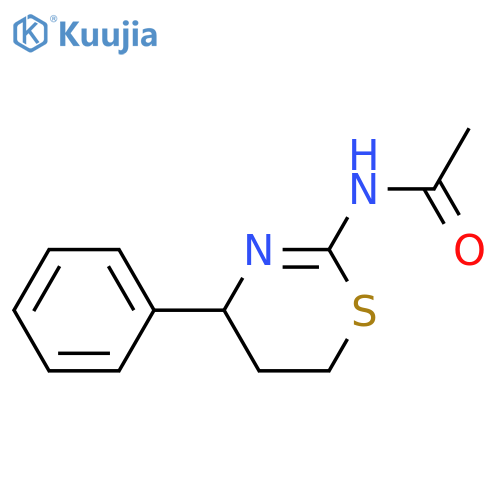 Acetamide, N-(tetrahydro-4-phenyl-2H-1,3-thiazin-2-ylidene)- structure