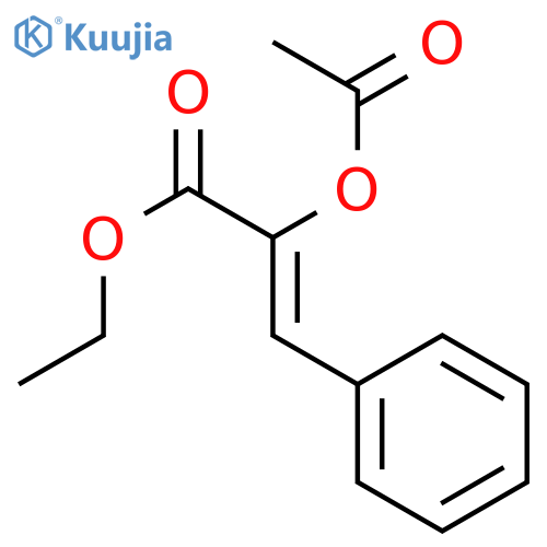 Ethyl 2-(acetyloxy)-3-phenylprop-2-enoate structure