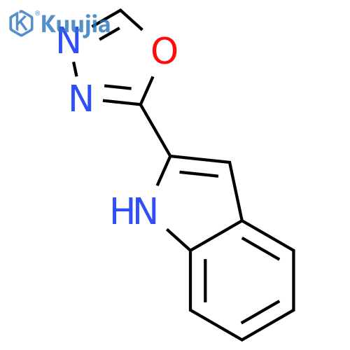 2-(1,3,4-oxadiazol-2-yl)-1H-Indole structure