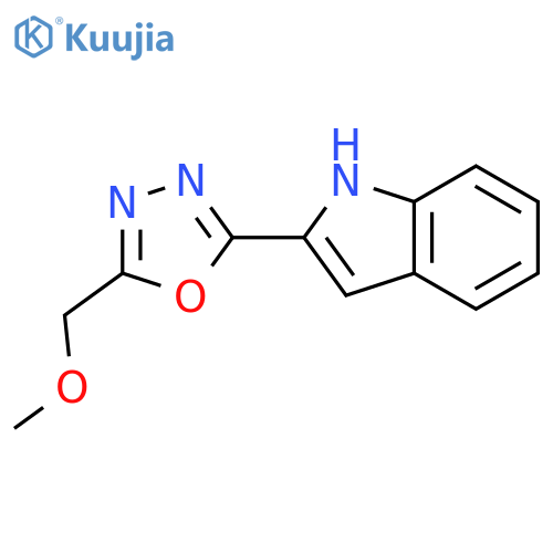 1H-INDOLE, 2-[5-(METHOXYMETHYL)-1,3,4-OXADIAZOL-2-YL]- structure