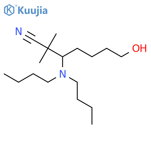 HEPTANENITRILE, 3-(DIBUTYLAMINO)-7-HYDROXY-2,2-DIMETHYL- structure