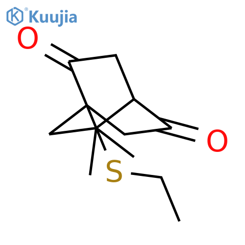 Bicyclo[2.2.2]octane-2,5-dione, 1-(ethylthio)-8,8-dimethyl- structure
