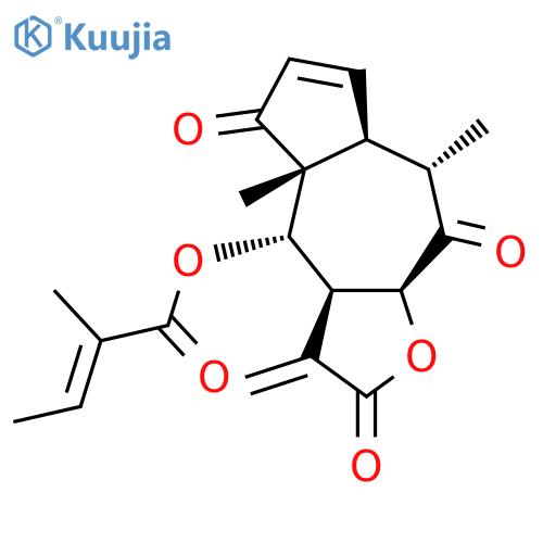 2-Butenoic acid,2-methyl-,(3aS,4S,4aR,7aS,8S,9aS)-2,3,3a,4,4a,5,7a,8,9,9a-decahydro-4a,8-dimethyl-3-methylene-2,5,9-trioxoazuleno[6,5-b]furan-4-ylester, (2Z)- structure