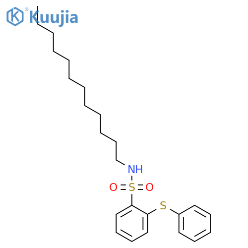 BENZENESULFONAMIDE, N-DODECYL-2-(PHENYLTHIO)- structure
