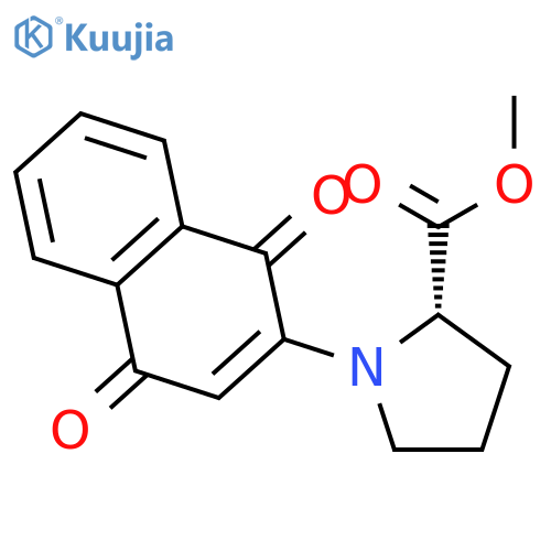 L-PROLINE, 1-(1,4-DIHYDRO-1,4-DIOXO-2-NAPHTHALENYL)-, METHYL ESTER structure