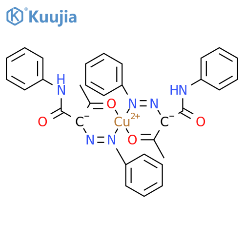 Copper, bis[3-oxo-N-phenyl-2-(phenylazo)butanamidato]- structure