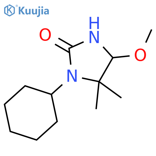 2-Imidazolidinone, 1-cyclohexyl-4-methoxy-5,5-dimethyl- structure