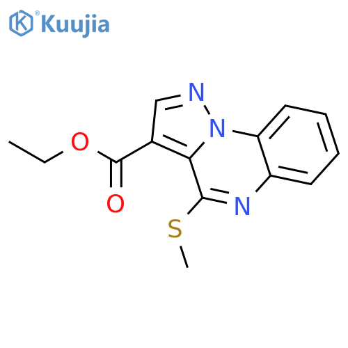 Pyrazolo[1,5-a]quinoxaline-3-carboxylic acid, 4-(methylthio)-, ethyl ester structure