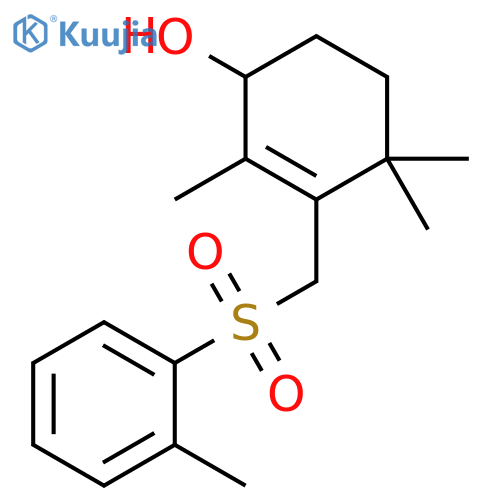 2,4,4-Trimethyl-3-[(2-methylbenzene-1-sulfonyl)methyl]cyclohex-2-en-1-ol structure