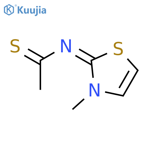 Ethanethioamide, N-(3-methyl-2(3H)-thiazolylidene)- structure