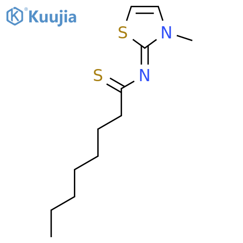 OCTANETHIOAMIDE, N-(3-METHYL-2(3H)-THIAZOLYLIDENE)- structure