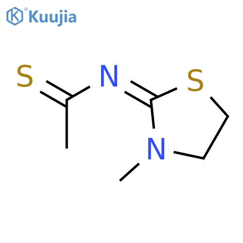 Ethanethioamide, N-(3-methyl-2-thiazolidinylidene)- structure