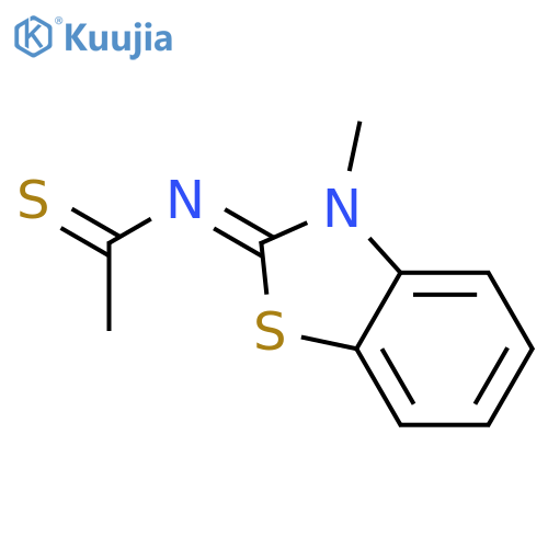 ETHANETHIOAMIDE, N-(3-METHYL-2(3H)-BENZOTHIAZOLYLIDENE)- structure