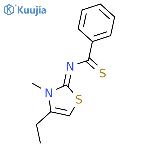 N-(4-Ethyl-3-methyl-1,3-thiazol-2(3H)-ylidene)benzenecarbothioamide structure