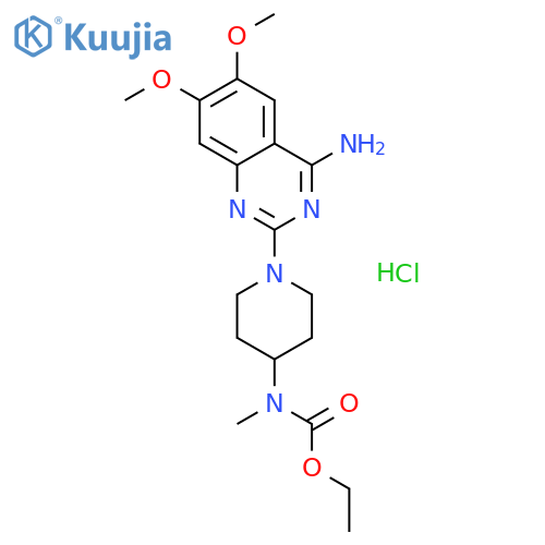 Carbamic acid,[1-(4-amino-6,7-dimethoxy-2-quinazolinyl)-4-piperidinyl]methyl-, ethyl ester,hydrochloride (9CI) structure