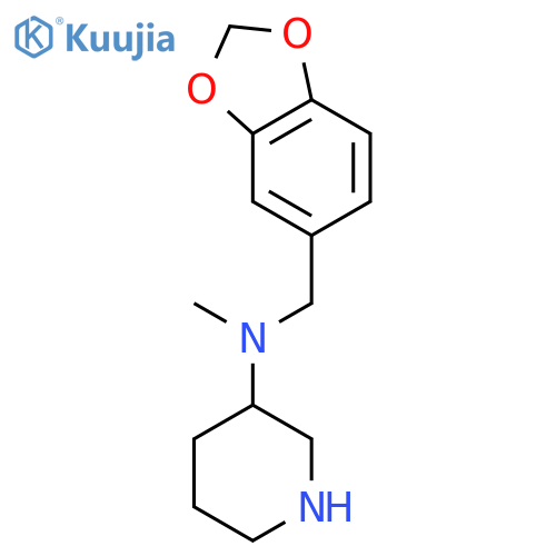 3-PIPERIDINAMINE, N-(1,3-BENZODIOXOL-5-YLMETHYL)-N-METHYL- structure