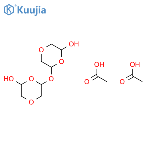 1,4-Dioxan-2-ol, 6,6'-oxybis-, diacetate structure