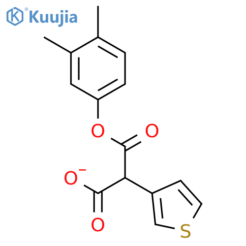 PROPANEDIOIC ACID, 3-THIENYL-, MONO(3,4-DIMETHYLPHENYL) ESTER structure