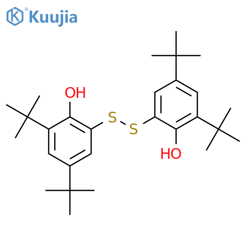 2,4-ditert-butyl-6-[(3,5-ditert-butyl-2-hydroxyphenyl)disulfanyl]phenol structure