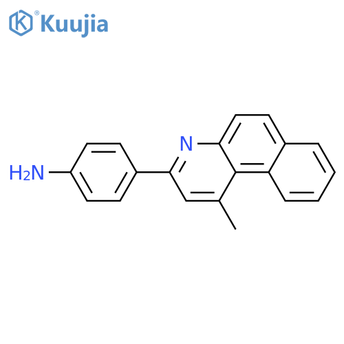 Benzenamine, 4-(1-methylbenzo[f]quinolin-3-yl)- structure
