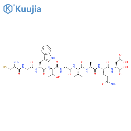 L-Aspartic acid,L-cysteinylglycyl-L-tryptophyl-L-threonylglycyl-L-valyl-L-alanyl-L-glutaminyl- structure