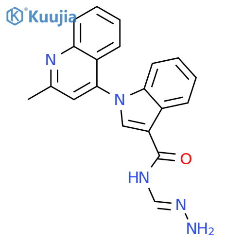 1H-Indole-3-carboxamide,N-(aminoiminomethyl)-1-(2-methyl-4-quinolinyl)- structure