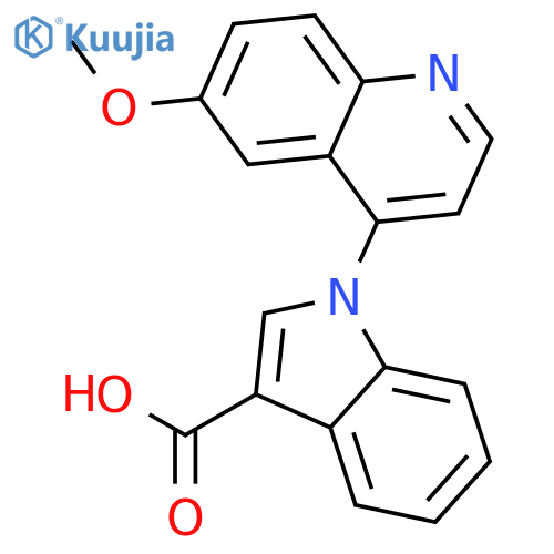 1H-Indole-3-carboxylic acid, 1-(6-methoxy-4-quinolinyl)- structure