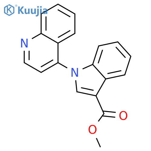 1H-Indole-3-carboxylic acid, 1-(4-quinolinyl)-, methyl ester structure